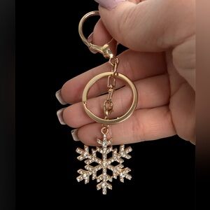 Christmas rhinestone, snowflake bag, charm